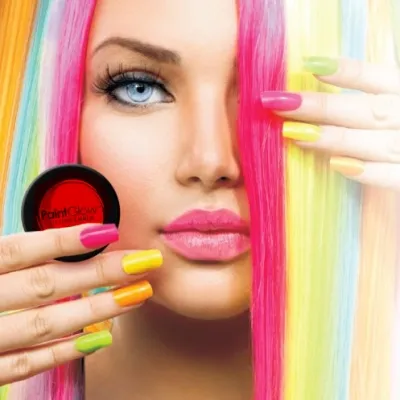 UV Strähne mit Haar Chalk